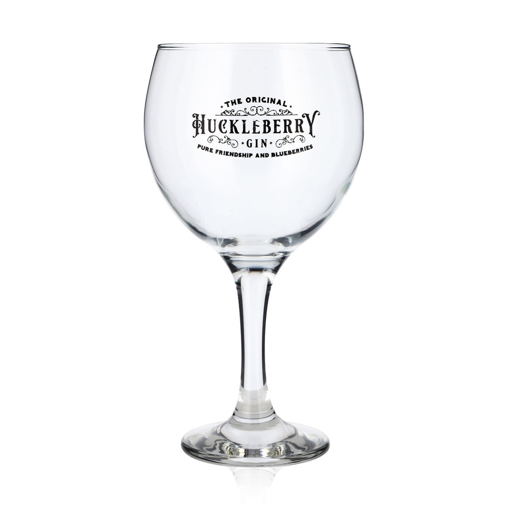 Bicchiere da gin Huckleberry da 0,62 l, bicchiere a palloncino, logo nero, bicchiere da cognac, bicchiere da cocktail, Copa, Tonic
