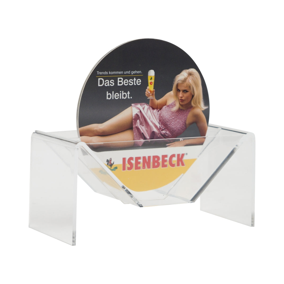 Isenbeck Sottobicchiere da birra Supporto da tavolo Espositore in feltro per bicchieri da birra Beer Gastro