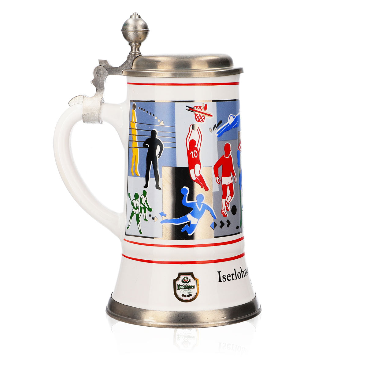 Bicchiere da birra Iserlohner, boccale annuale 1997, boccale in ceramica con coperchio in peltro, 0,65 l – Vista 3