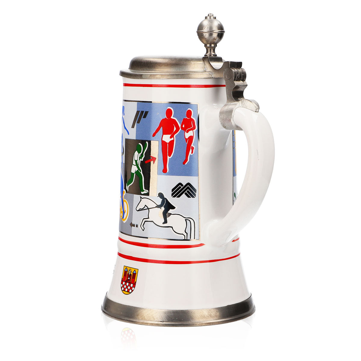 Bicchiere da birra Iserlohner, boccale annuale 1997, boccale in ceramica con coperchio in peltro, 0,65 l – Vista 4