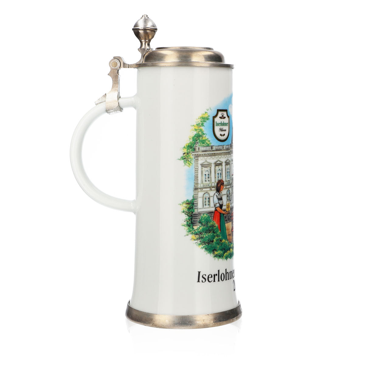 Bicchiere da birra Iserlohner, boccale annuale 2003, boccale in ceramica con coperchio in peltro, 0,88 l – Vista 3
