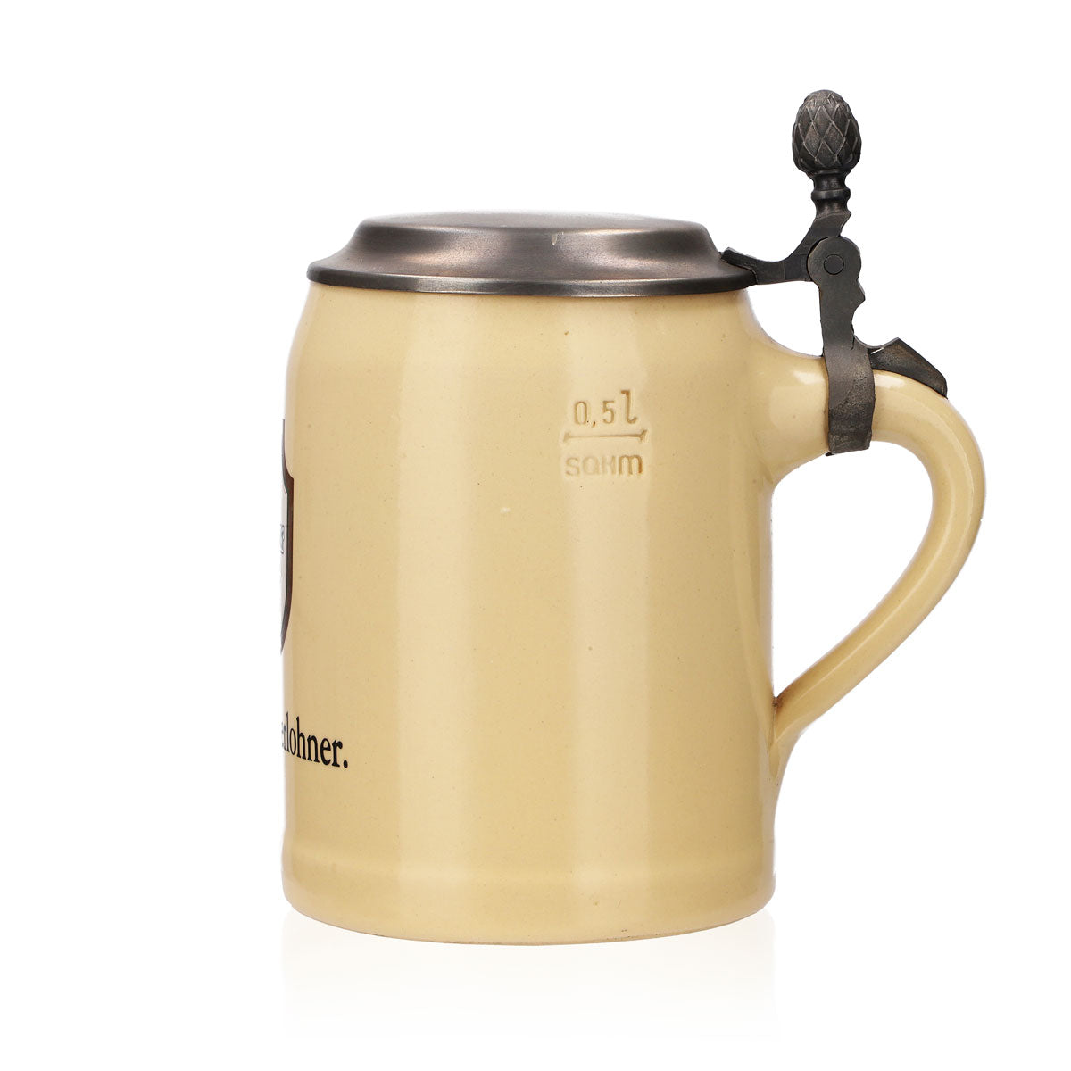 Bicchiere da birra Iserlohner in ceramica smaltata con coperchio in peltro 0,63 l Bicchiere naturalmente Iserloh – Vista 5