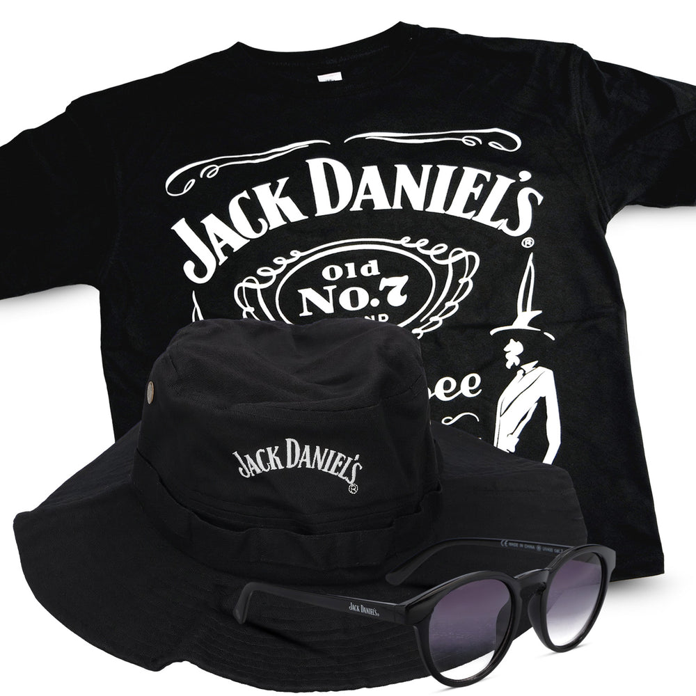 Jack Daniels Fan Bundle Set I composto da 1x maglietta Fan 1x occhiali da sole 1x cappello floscio
