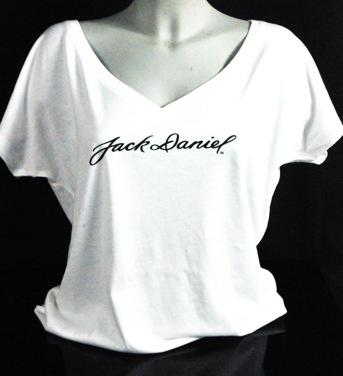 Maglietta Jack Daniels Festival "Jack Daniel" scollo a V girly bianca taglia M – Vista 2