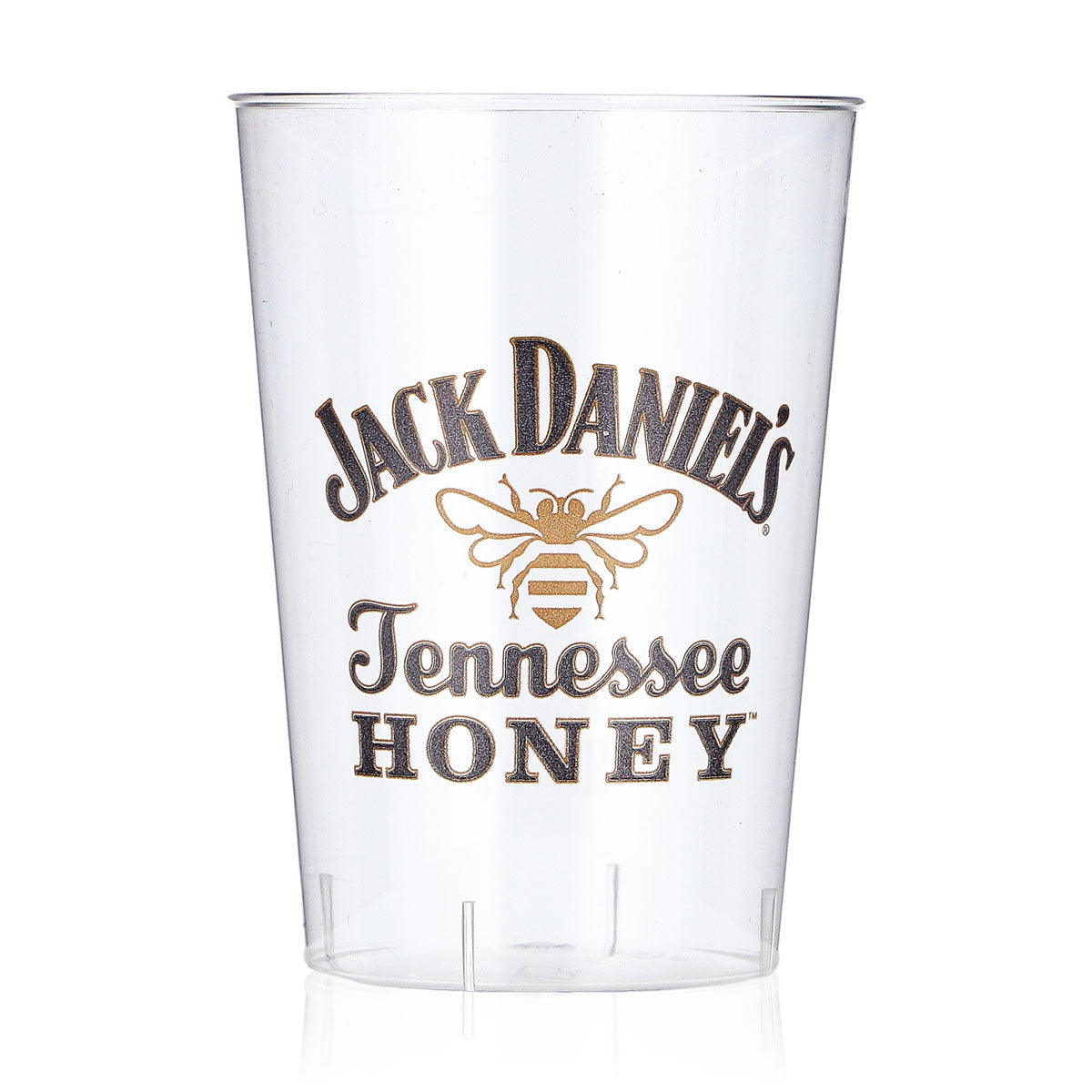 Bicchieri da whisky Jack Daniels, confezione da 40 pezzi, 0,1 l, con logo Honey, bicchieri monouso in plastica – Vista 2