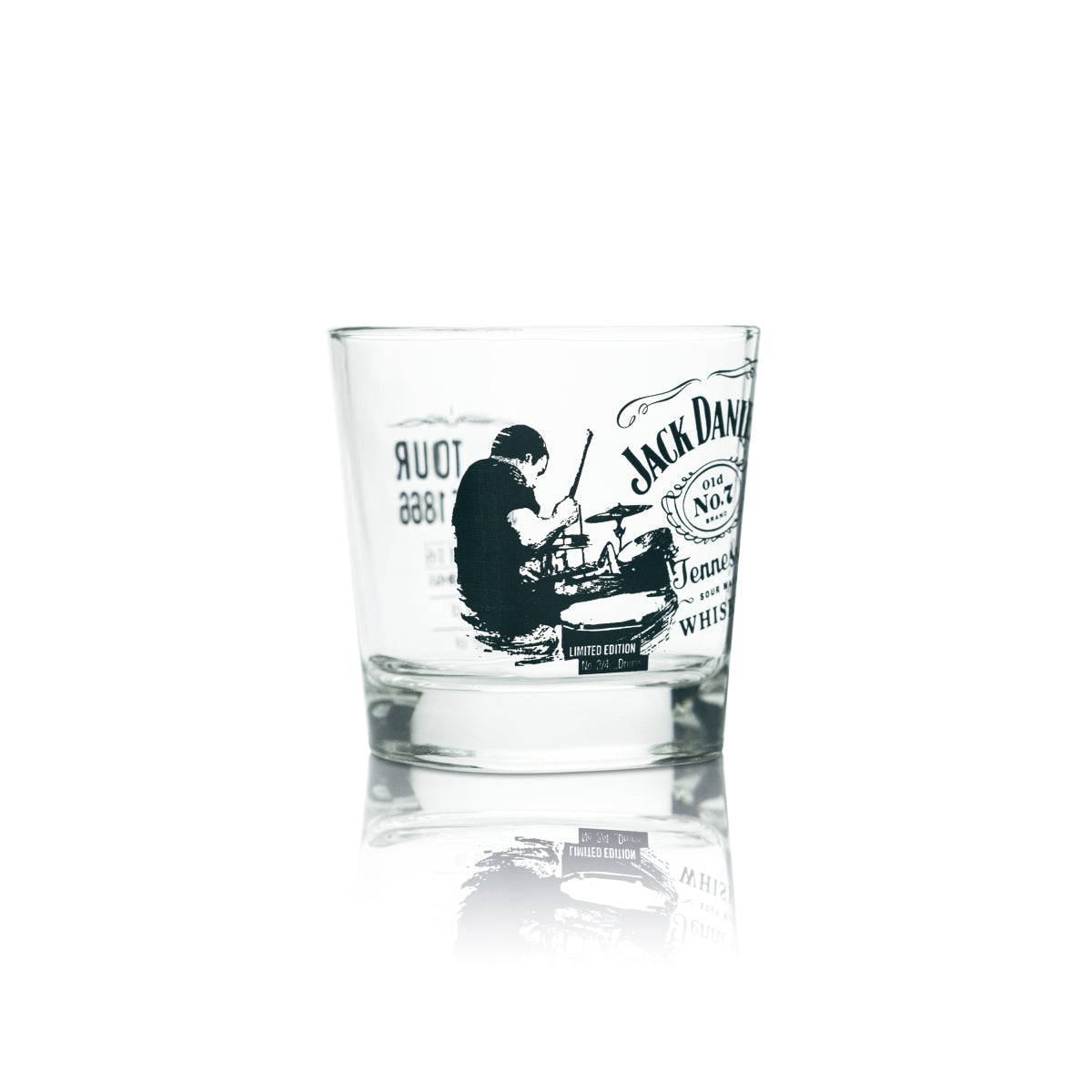 Bicchiere da collezione Jack Daniels Whiskey 0,27 l Tumbler Limited Edition Music Drummer