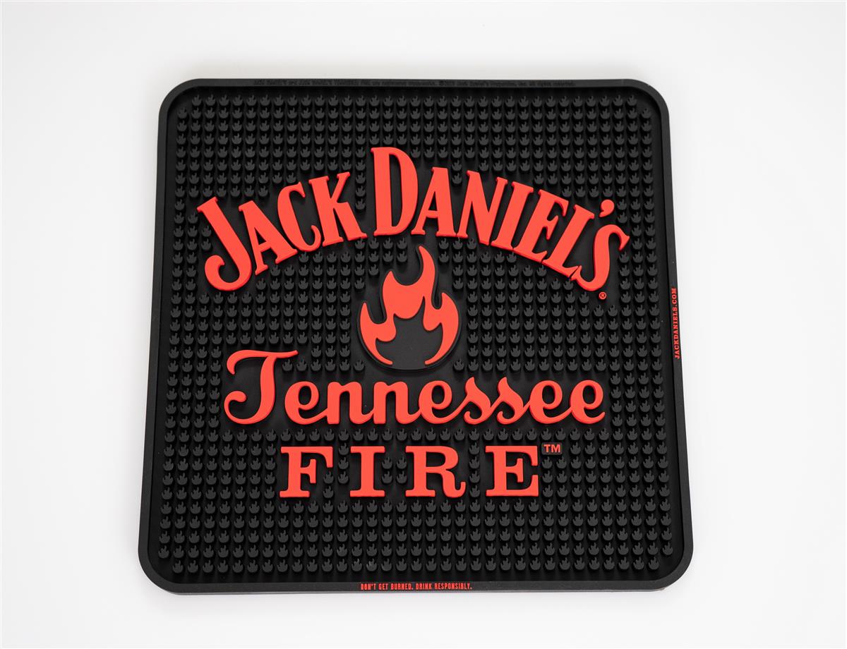 Jack Daniels Whisky Tappetino da bar Tappetino scolapiatti Accessori da bar Fire Quadrato rosso