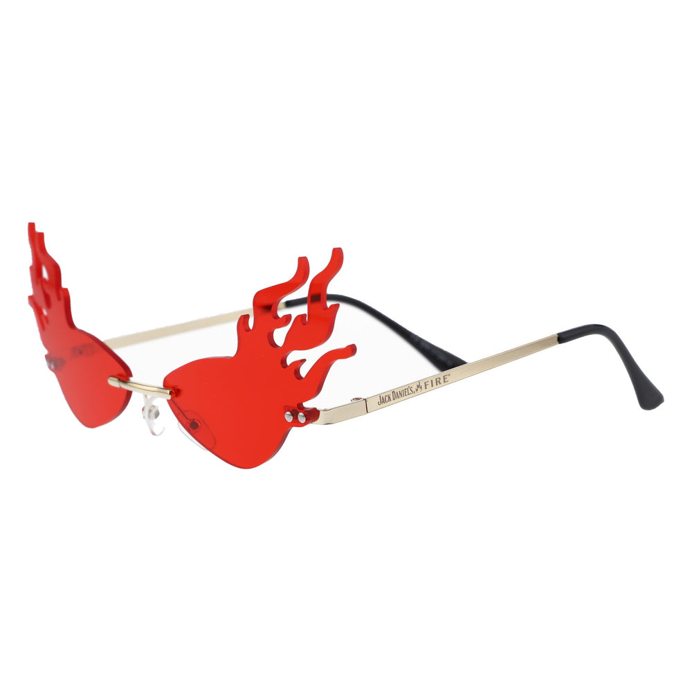 Occhiali da sole Jack Daniels Whisky Occhiali da festa in metallo Fiamme Rosse