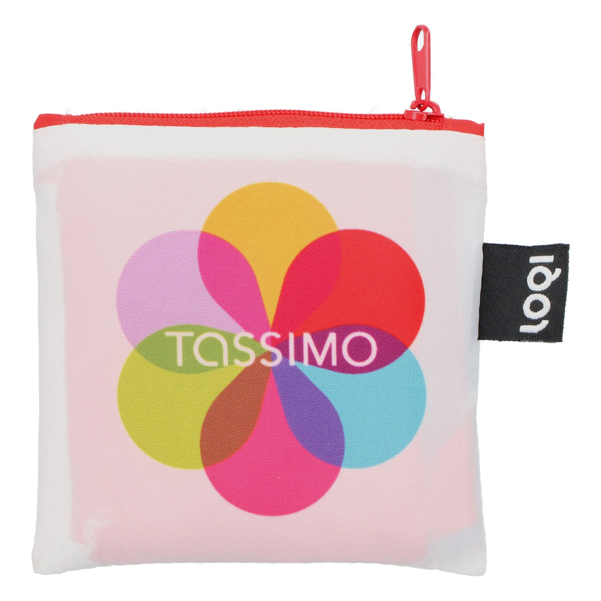 Borsa della spesa pieghevole Jacobs LOQI TASSIMO, modello Shopper, rossa, in poliestere – Vista 4