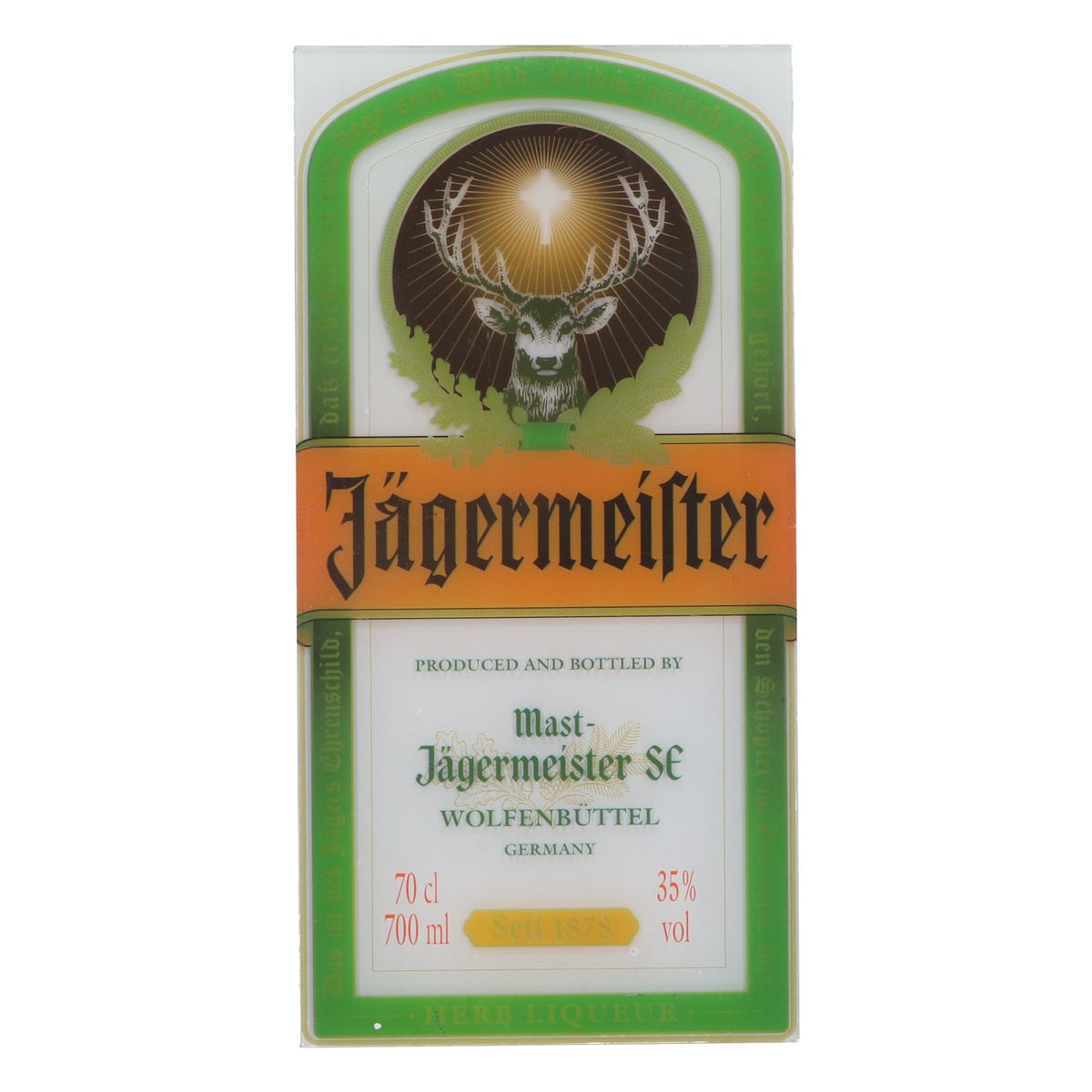 Jägermeister Decorazione Cartello in plastica 40x20 cm Cartello da parete Cartello pubblicitario Decorazione per bar Pubblicità