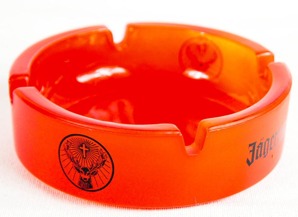 Portacenere Jägermeister in vetro, versione piccola, satinato arancione