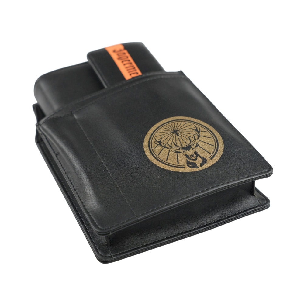 Portamonete Jägermeister con fondina per portamonete Tasche per blocco note e penna Logo dorato   nuovo