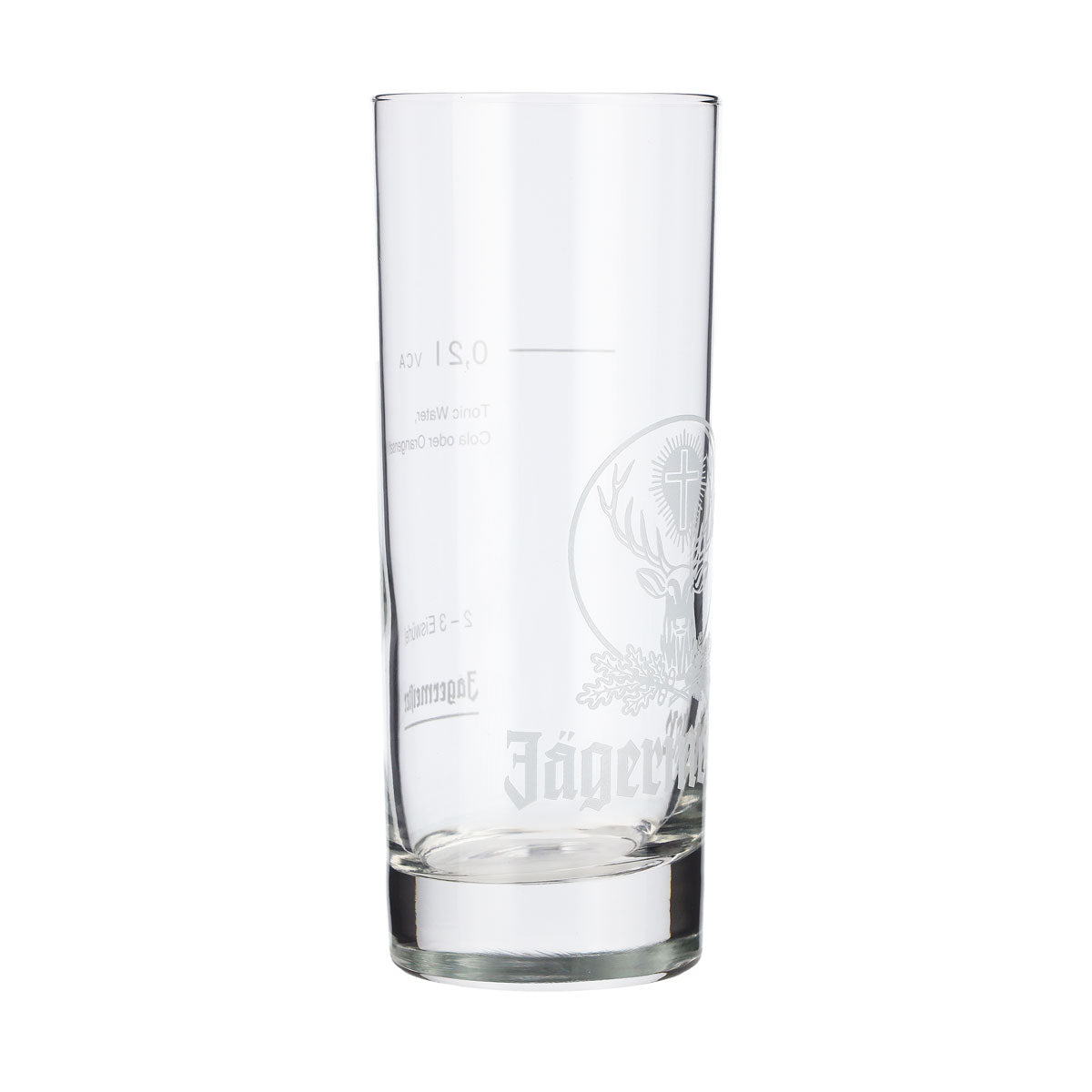 Bicchiere da liquore Jägermeister, bicchiere da long drink da 0,34 l con logo bianco e motivo in rovere, per cocktail VCA – Vista 2