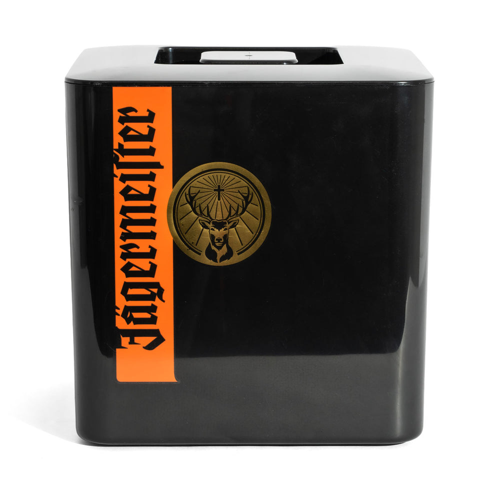 Refrigeratore per liquore Jägermeister Contenitore per cubetti di ghiaccio Icecube in tre parti 10 l, quadrato, nuovo design