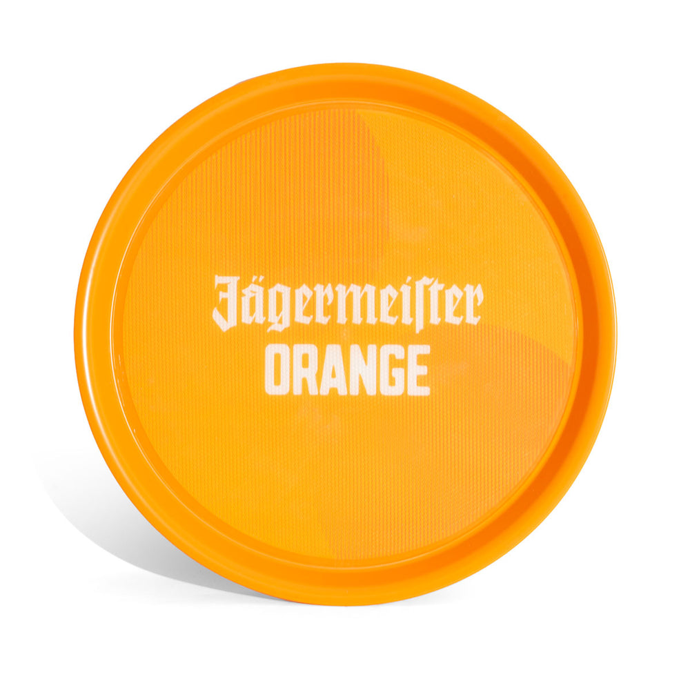 Vassoio per liquore Jägermeister Vassoio rotondo Vassoio da portata 37 cm di diametro "Arancia" gommato