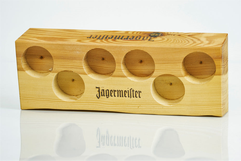 Vassoio per liquore Jägermeister Vassoio da portata Vassoio da cameriere Blocco di legno per 6 bicchierini