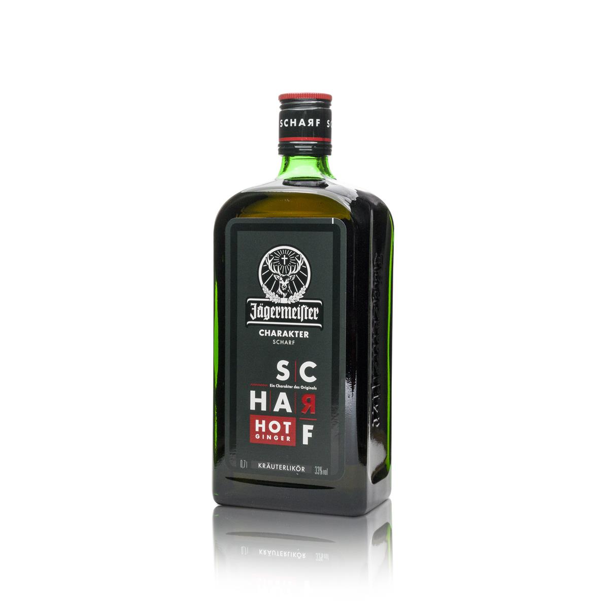 Jägermeister Scharf Liquore alle erbe Spirito 0,7 l Bottiglia 33% vol. Edizione speciale – Vista 2