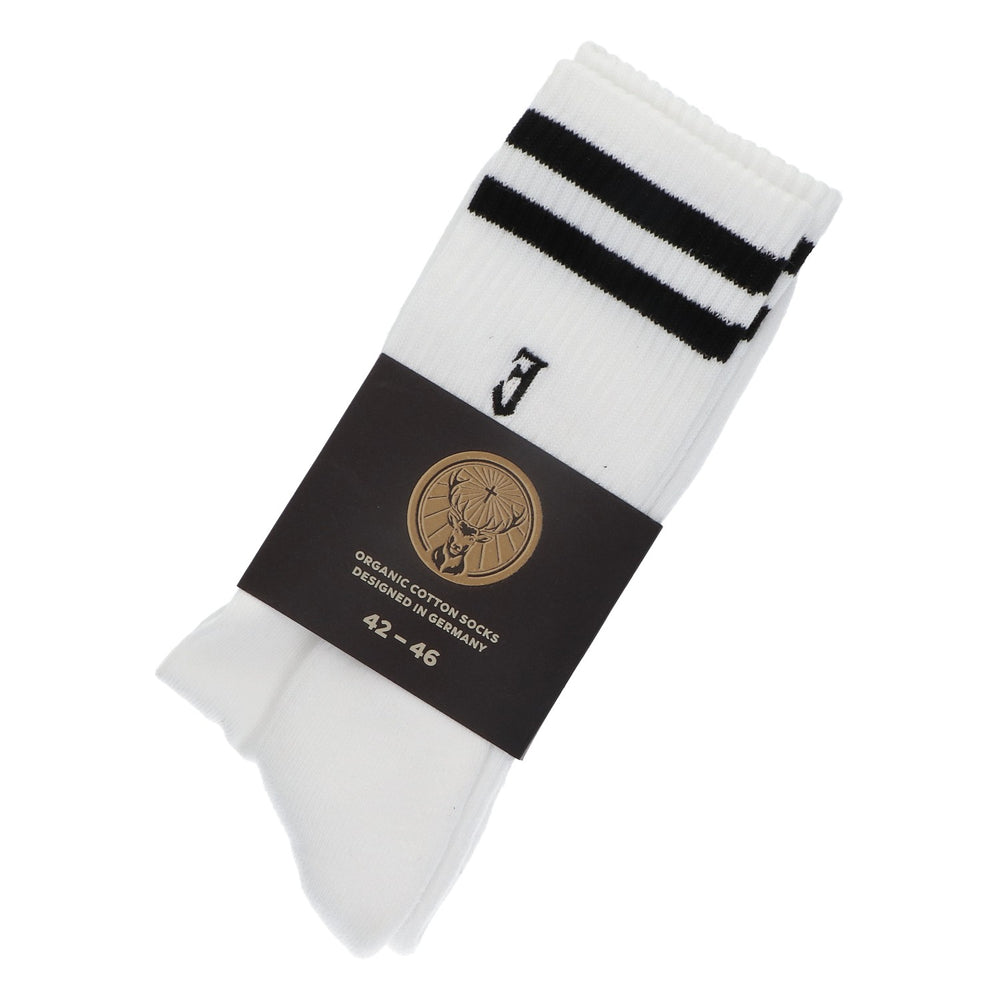Calzini Jägermeister bianchi a righe taglia 42-46 Crew Merchandise Tessile