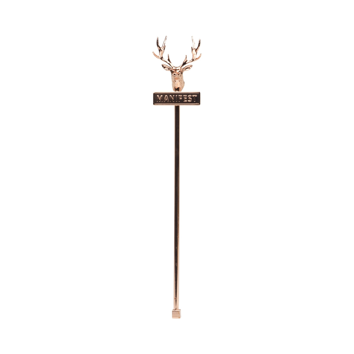 Jägermeister Stirrer Testa di cervo in rame Manifest Cocktail Stick Longdrink Mescolatore – Vista 3