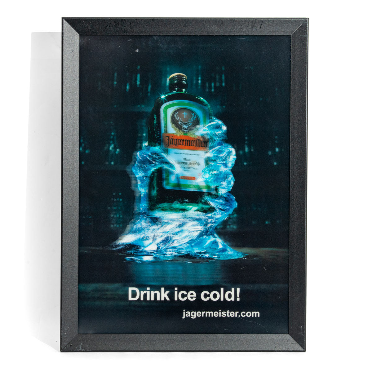 Jägermeister Cornice da parete Effetto 3D Decorazione da bar Nero 53x39cm B-WARE