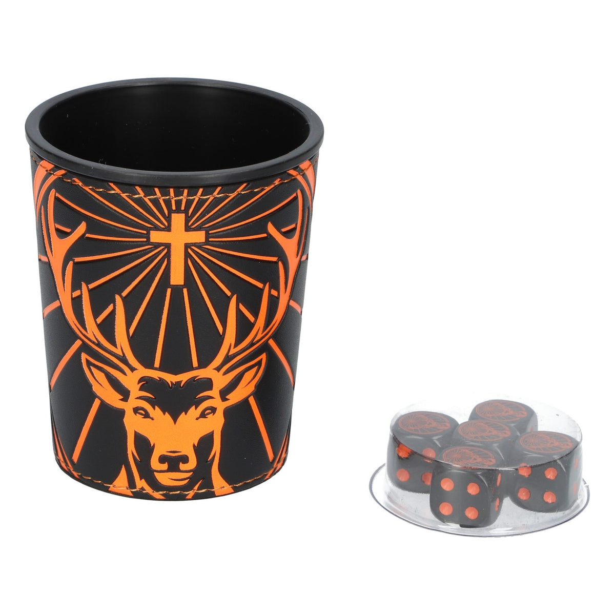 Jägermeister Würfelbecher Gioco dei dadi con 5 dadi Gioco d'azzardo Giocattolo