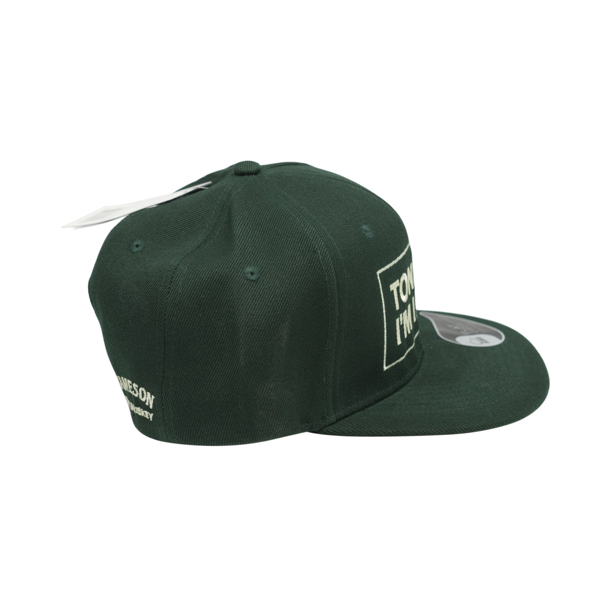 Cappellino Jameson Whiskey Snapback verde "Tonight I'm Irish" Cappello Cappellino – Vista 3
