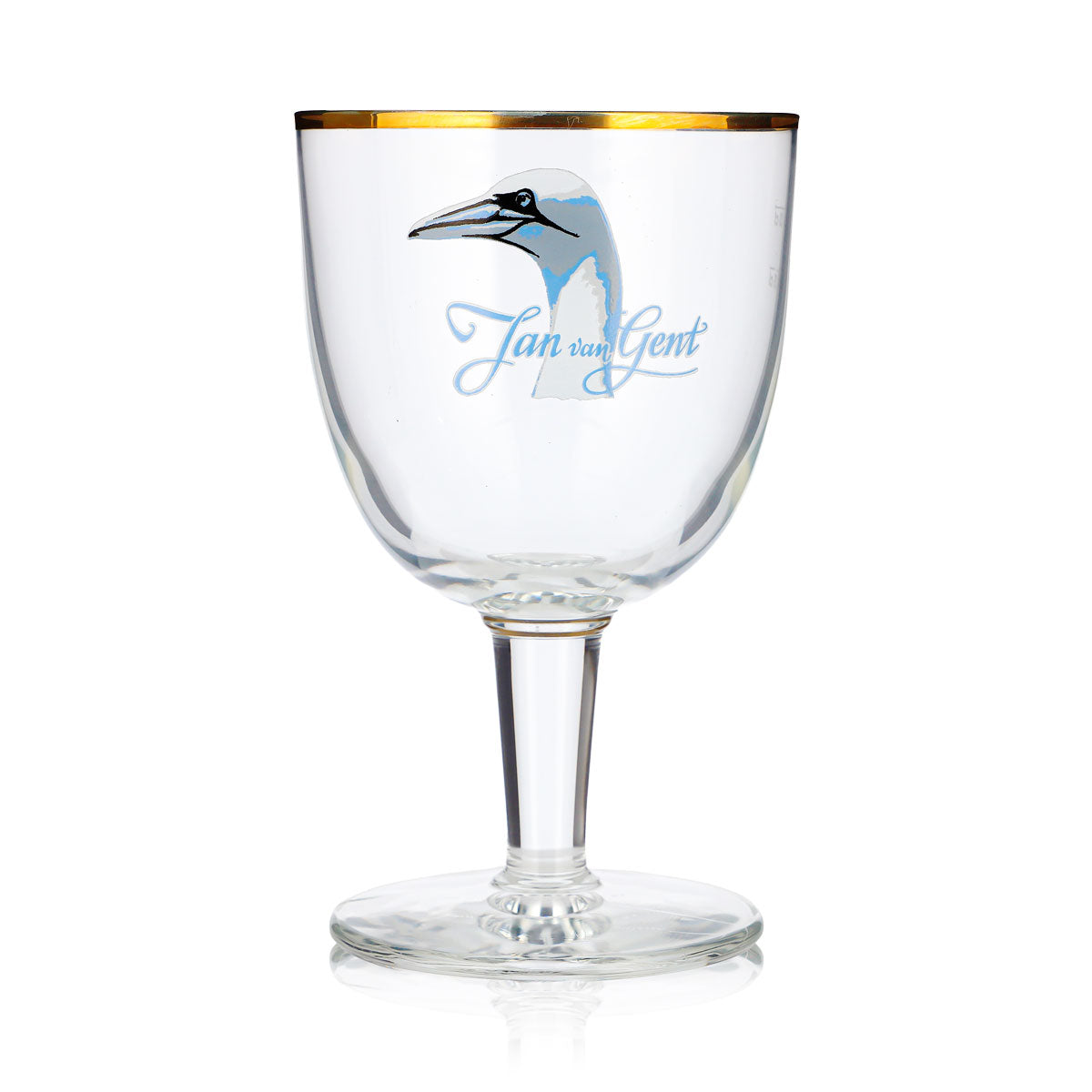 Bicchiere da birra Jan van Gent da 0,33 l, a forma di coppa, con bordo dorato – Vista 2