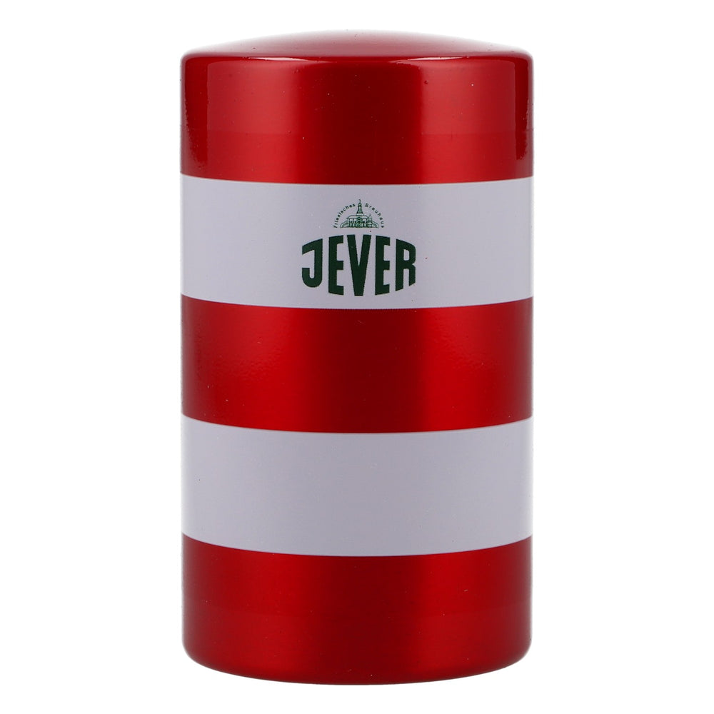Apribottiglie Jever Push up Faro, interamente in metallo, rosso/bianco, accessori da bar