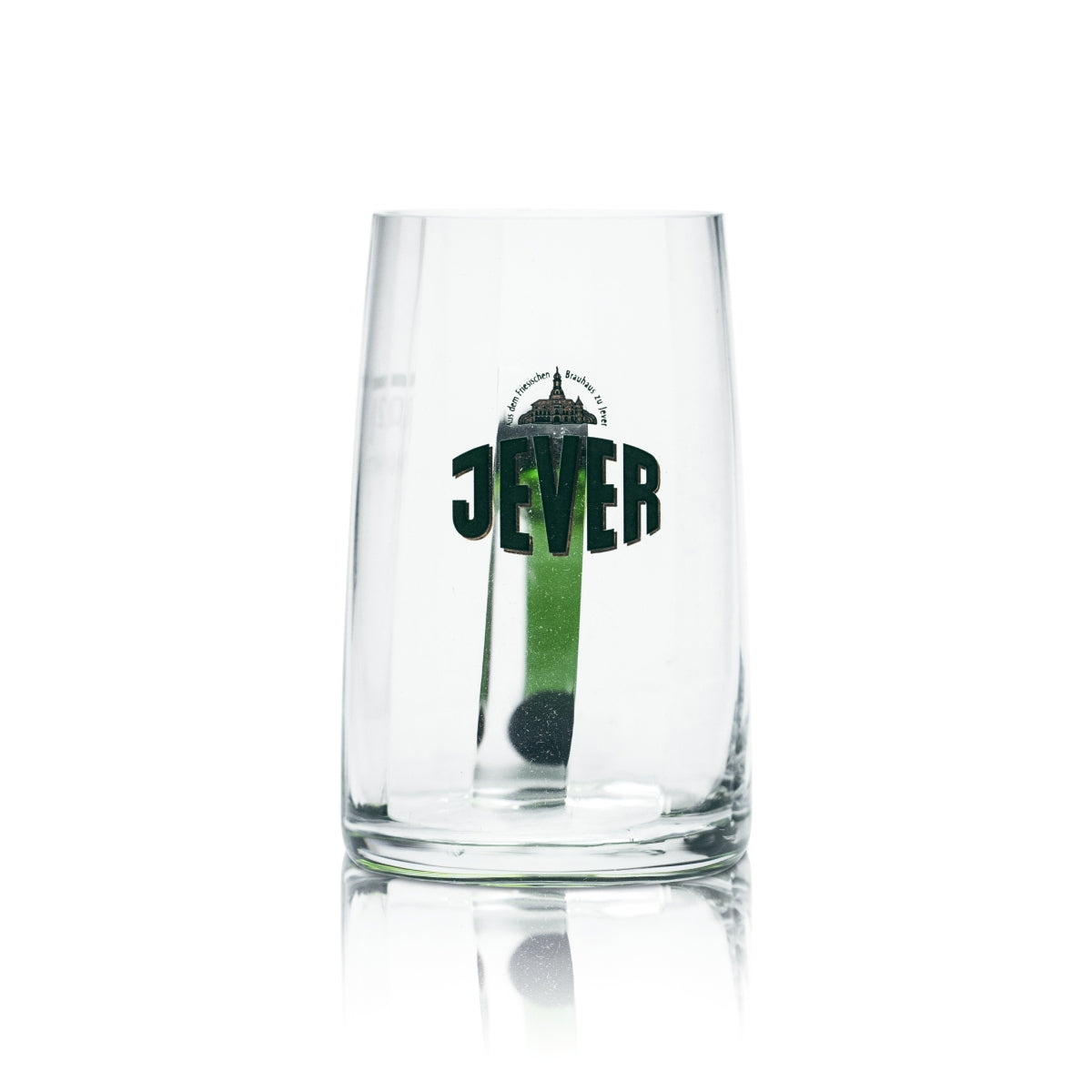 Bicchiere da birra Jever 0,2 l boccale Humpen Seidel Bicchieri rari Grüner Henkel Eiche Gastro