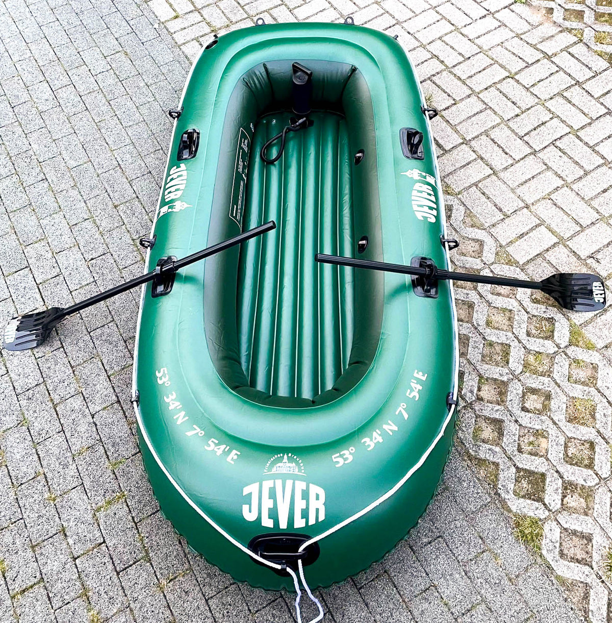 Jever Birra Gommone da esterno Canoa a remi Barca a remi 3 persone Pagaia – Vista 3