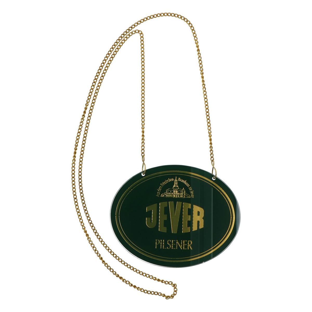 Insegna per spillatore Jever Pilsener in plastica con catena, decorazione da bar, birra – Vista 2