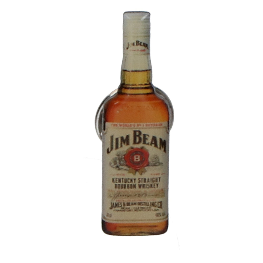Spilla in metallo a forma di bottiglia di whisky Jim Beam - NUOVA - Regalo per gli appassionati di bourbon