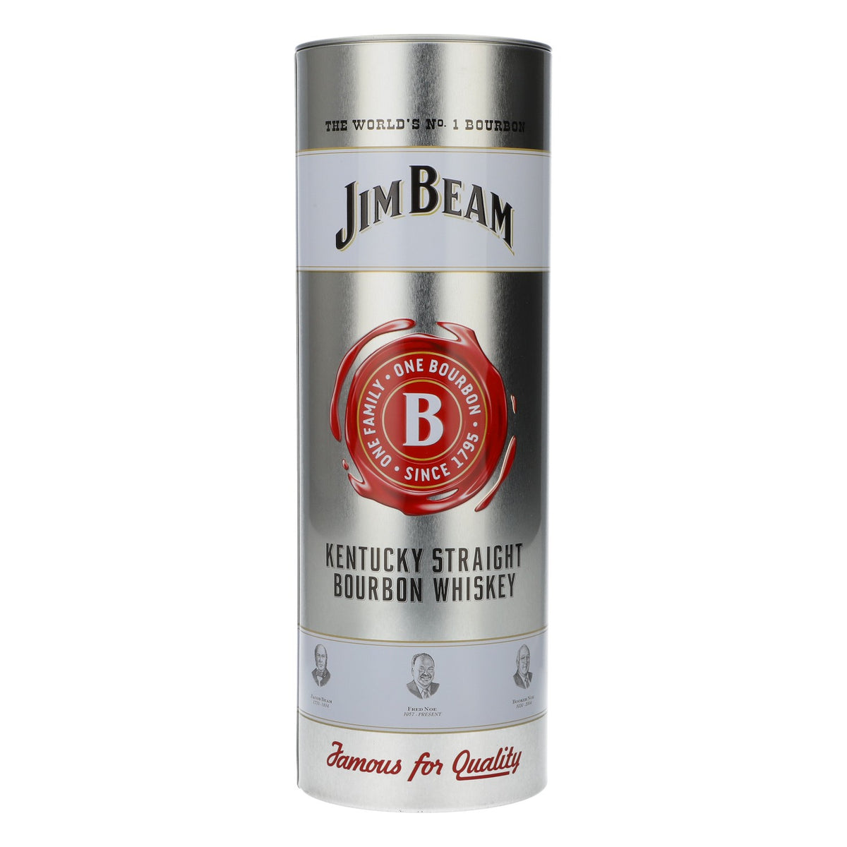 Jim Beam Whisky Lattina Decorativa Decorazione Rotonda Argento