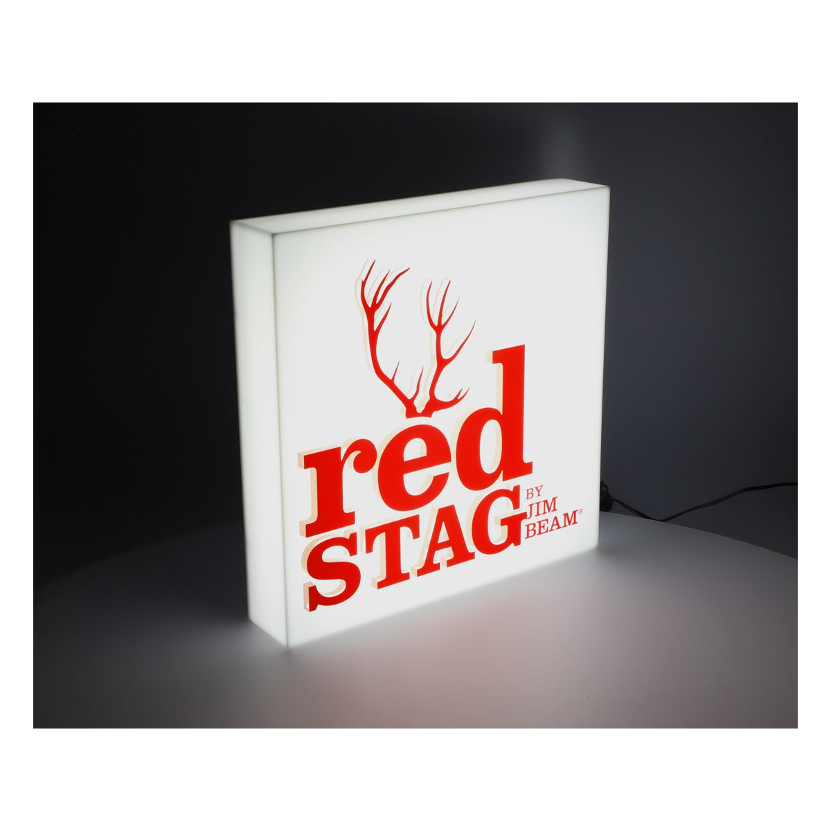 Insegna luminosa a LED Jim Beam Whisky 30x30 cm "Red Stag" – Vista 6