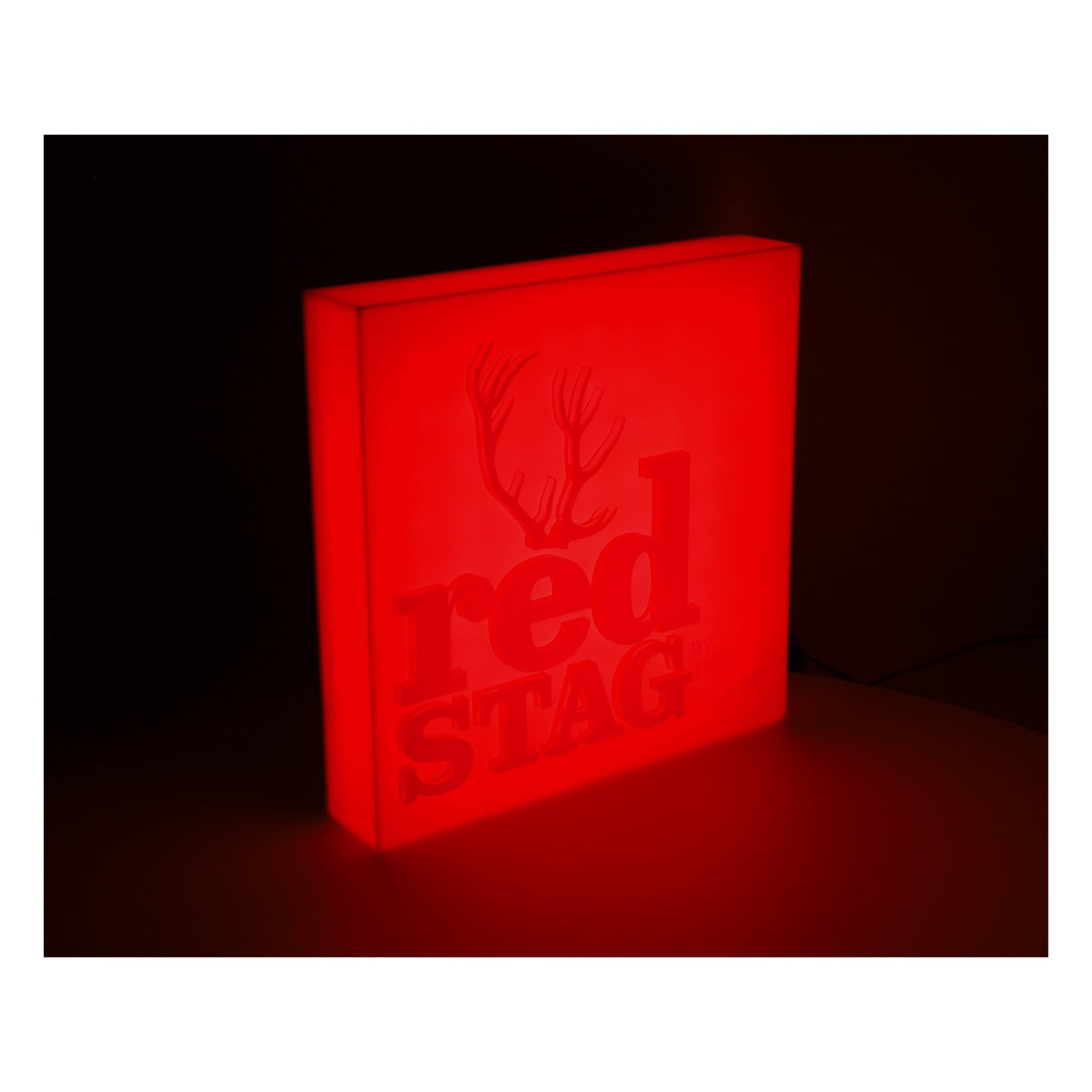 Insegna luminosa a LED Jim Beam Whisky 30x30 cm "Red Stag" – Vista 7