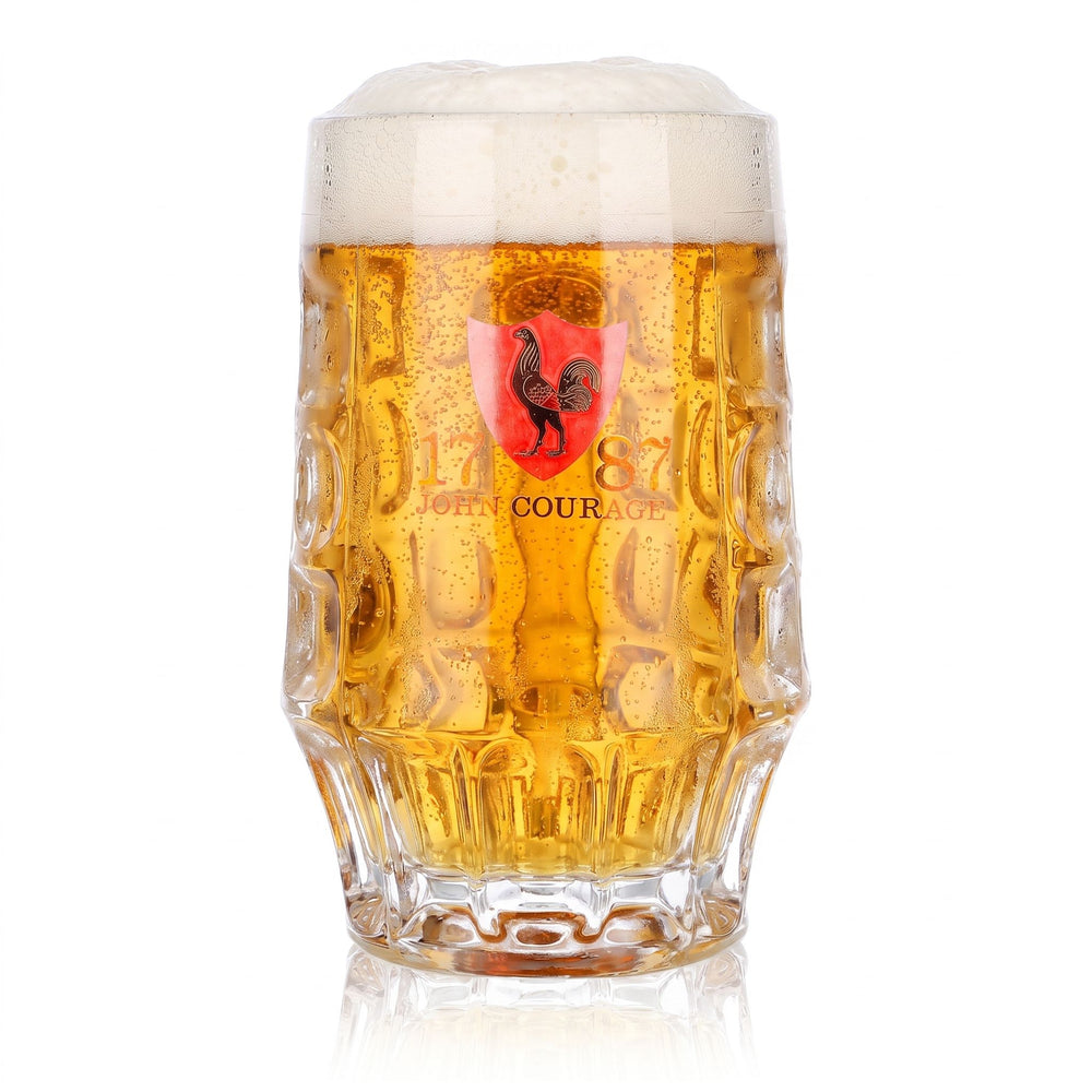 Bicchiere da birra John Courage da 0,25 l con motivo a rilievo