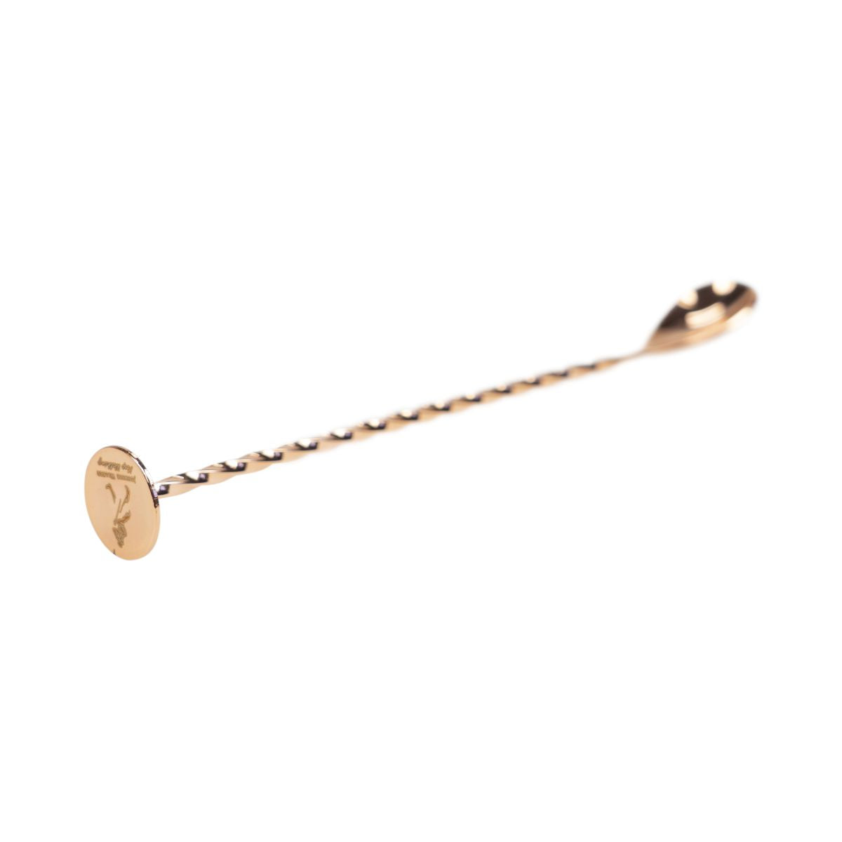 Cucchiaio da bar Johnnie Walker in rame tornito, agitatore, miscelatore, accessorio da bar