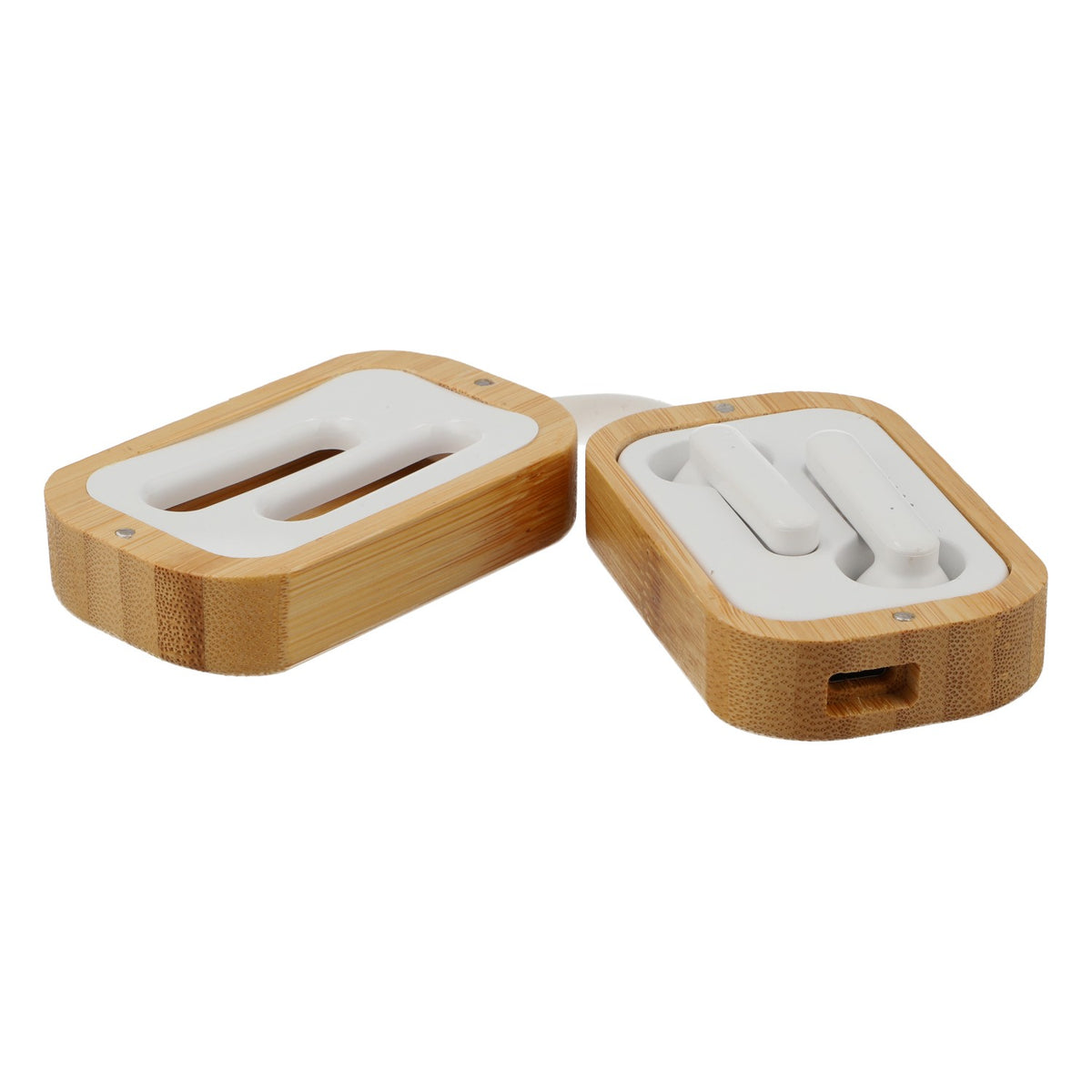 Johnnie Walker Whiskey Auricolari Bluetooth in confezione di legno Cavo di ricarica – Vista 3