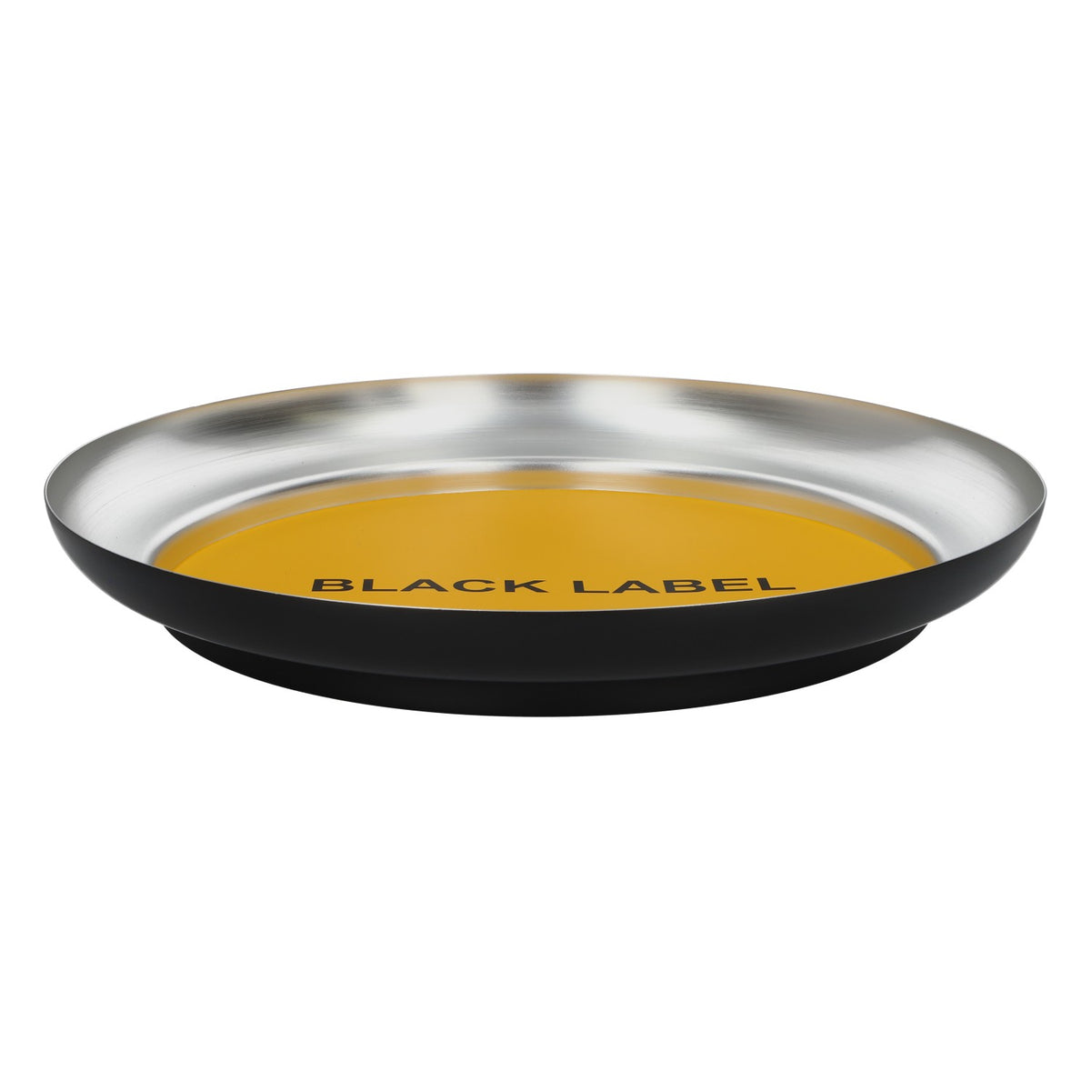 Vassoio per whisky Johnnie Walker Vassoio da portata Interamente in metallo Black Label giallo – Vista 3