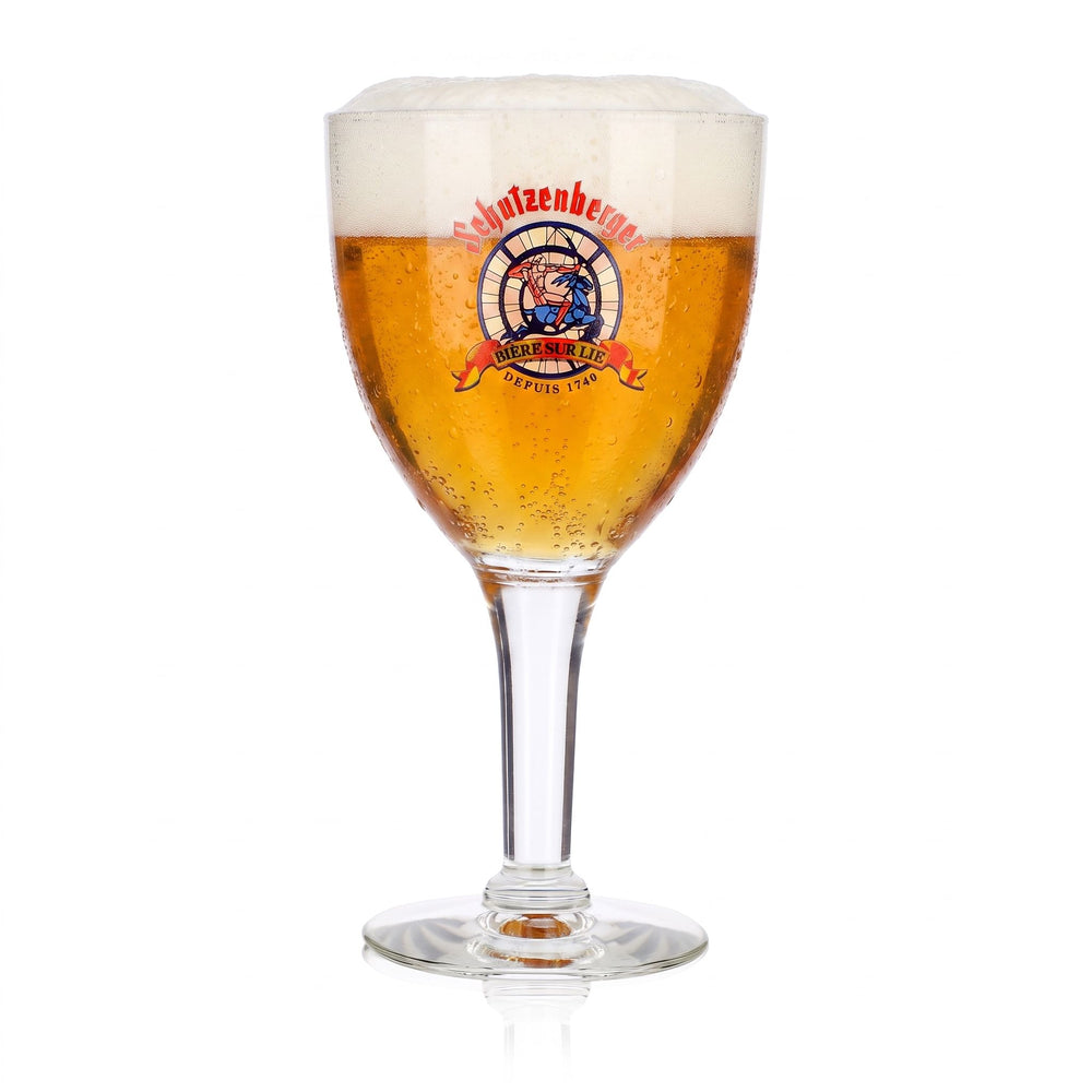 Bicchiere da birra Jubilator Schutzenberger da 0,25 l, a forma di coppa, con logo dell’arciere