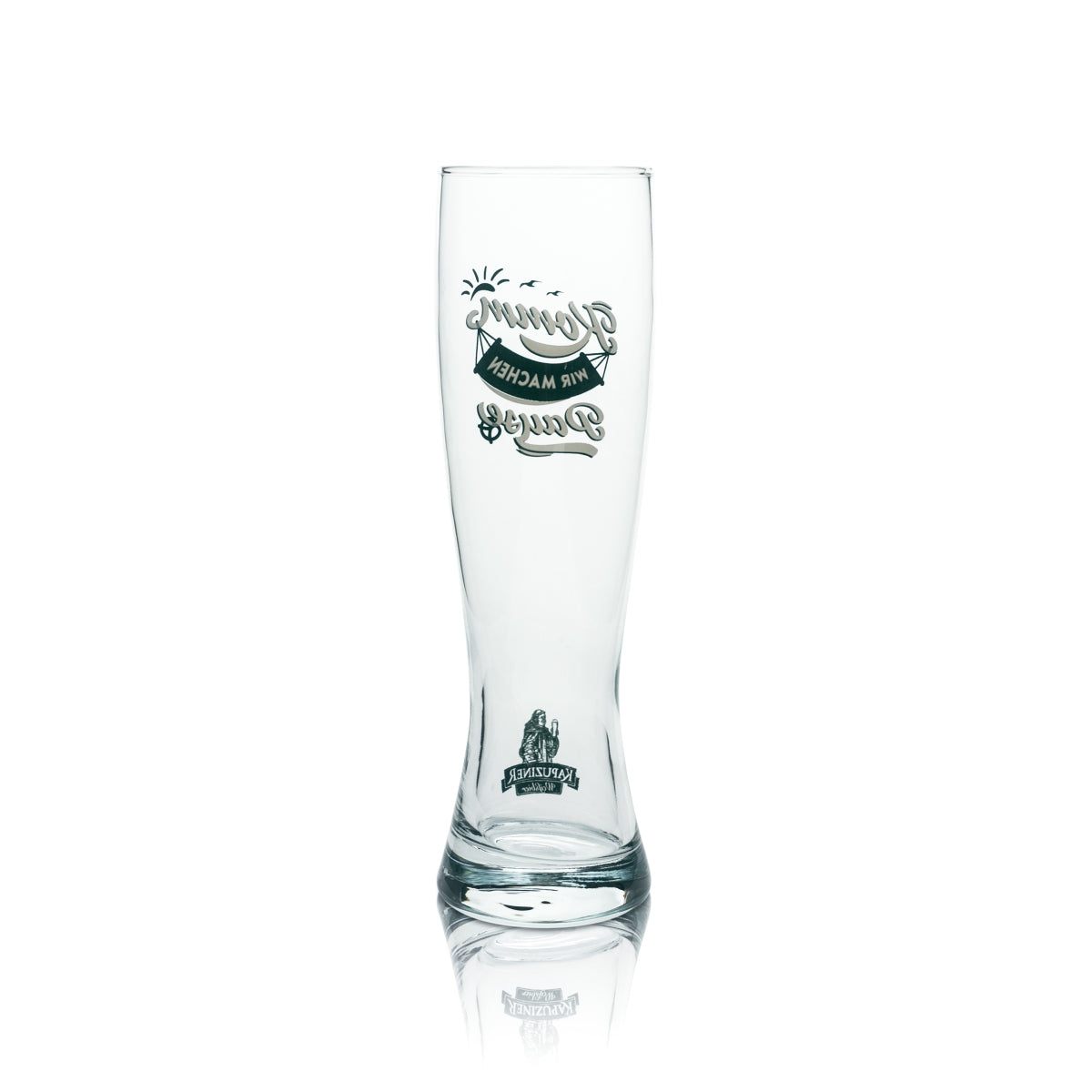 6 bicchieri da birra Kapuziner 0,5 l Bicchieri da birra bianca "Komm wir machen Pause" (Facciamo una pausa) Bicchieri da birra bianca con lievito – Vista 3