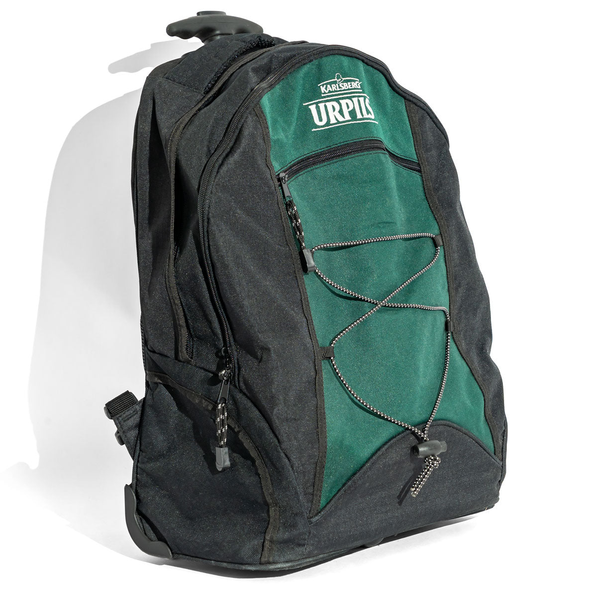 Karlsberg Urpils Birra Zaino da esterno Valigia da viaggio Borsa Nero/Verde – Vista 2
