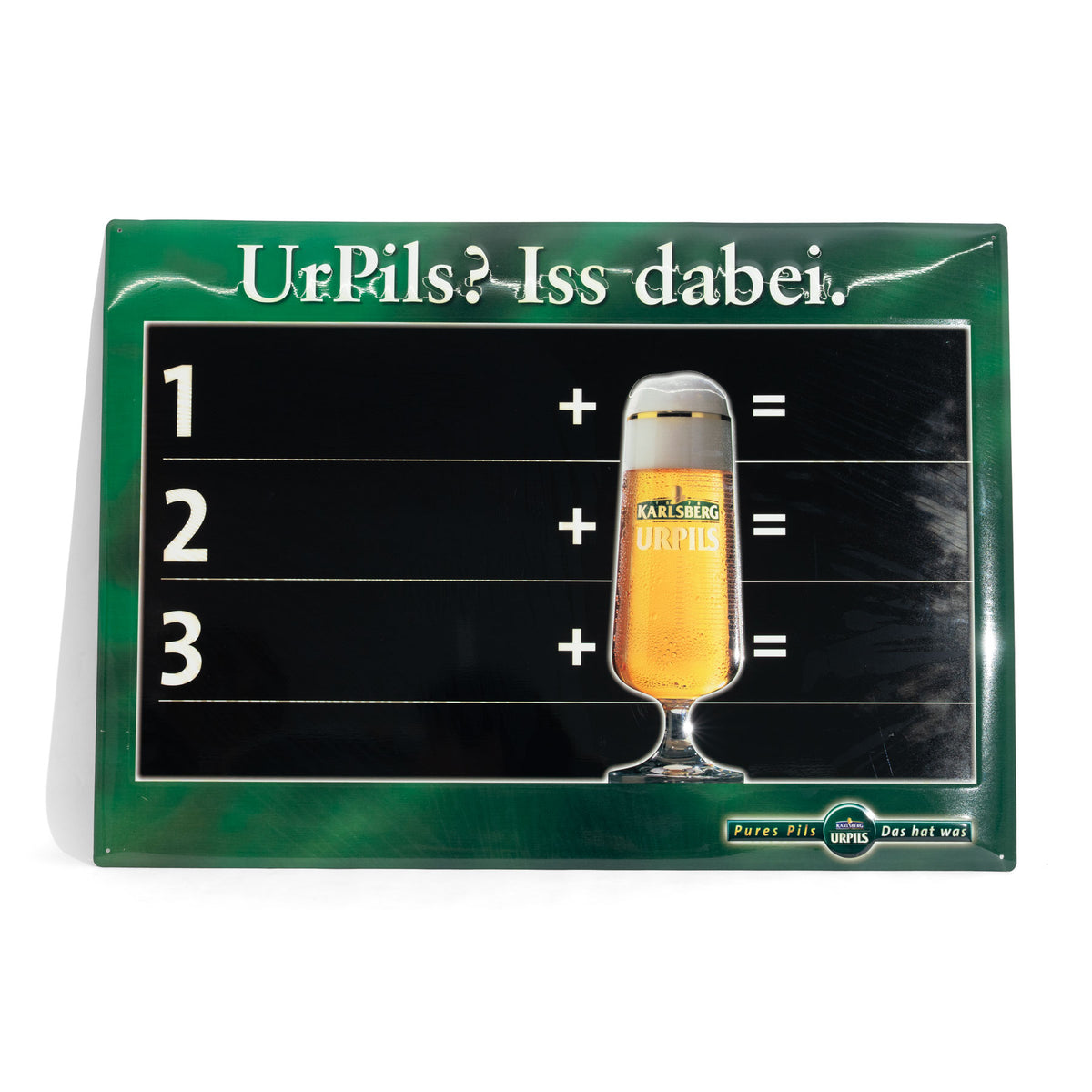 Karlsberg Urpils Targhetta in metallo da parete 69x49 cm Targhetta pubblicitaria Decorazione da bar B-WARE