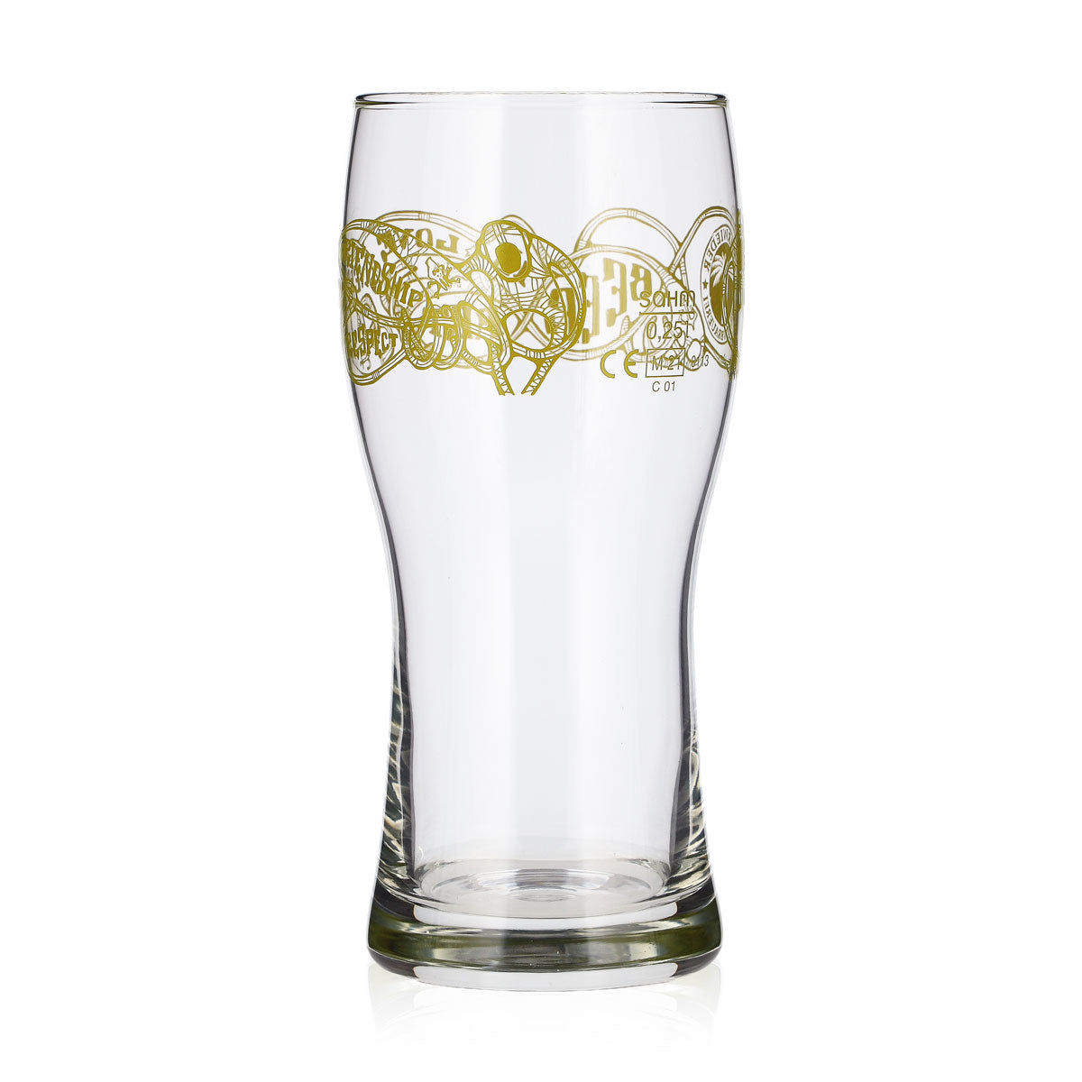 Bicchiere da birra Kehrwieder da 0,25 l, tazza con stampa del logo verde crema, bicchiere da birra Willibecher – Vista 3
