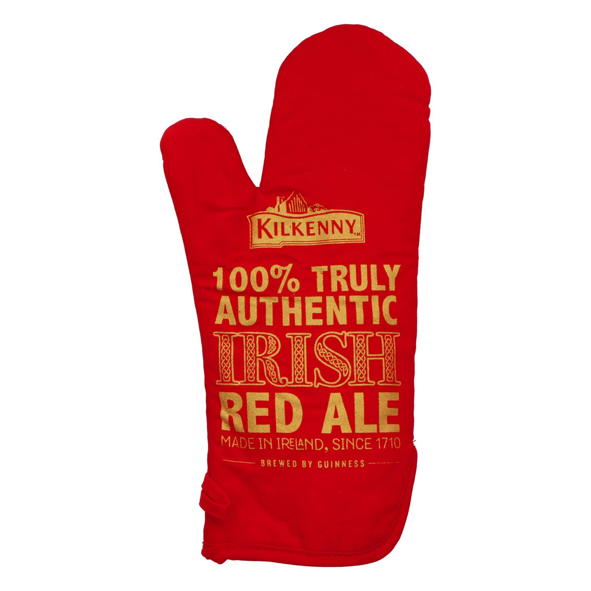 Guanto da barbecue Kilkenny Irish Red Ale, isolato, 100% polipropilene