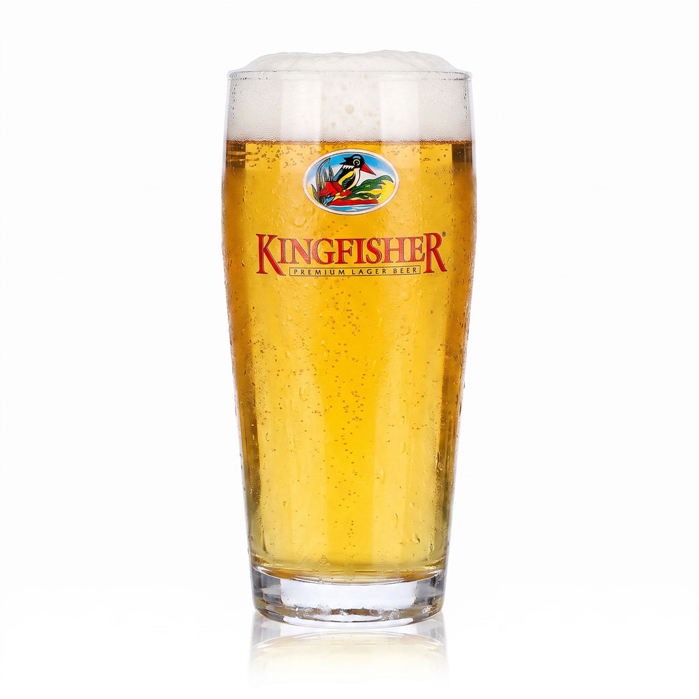 Bicchiere da birra Kingfisher da 0,33 l con motivo a uccellino