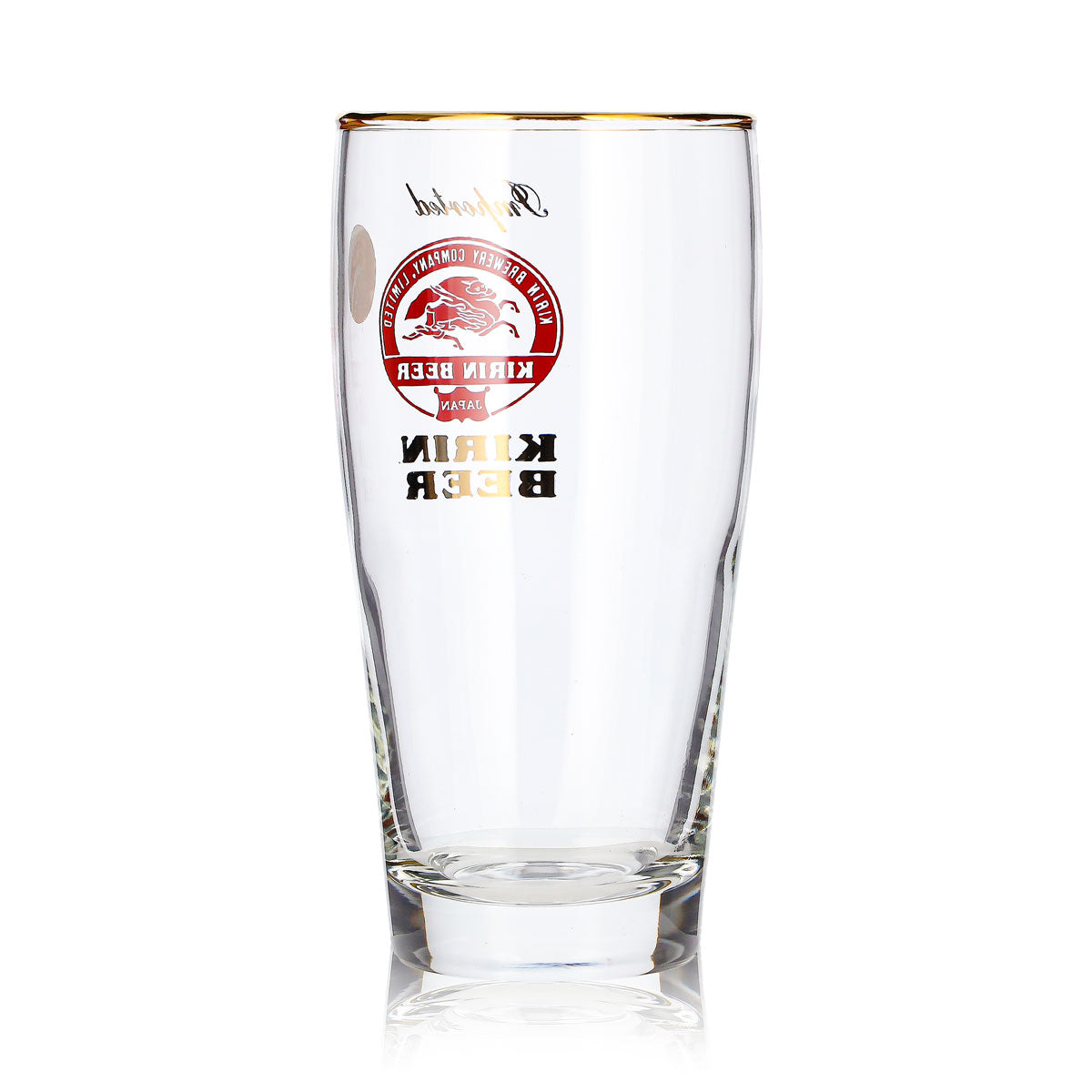 Bicchiere da birra Kirin Ichiban da 0,25 l, con bordo dorato, importato, con scritta dorata – Vista 4