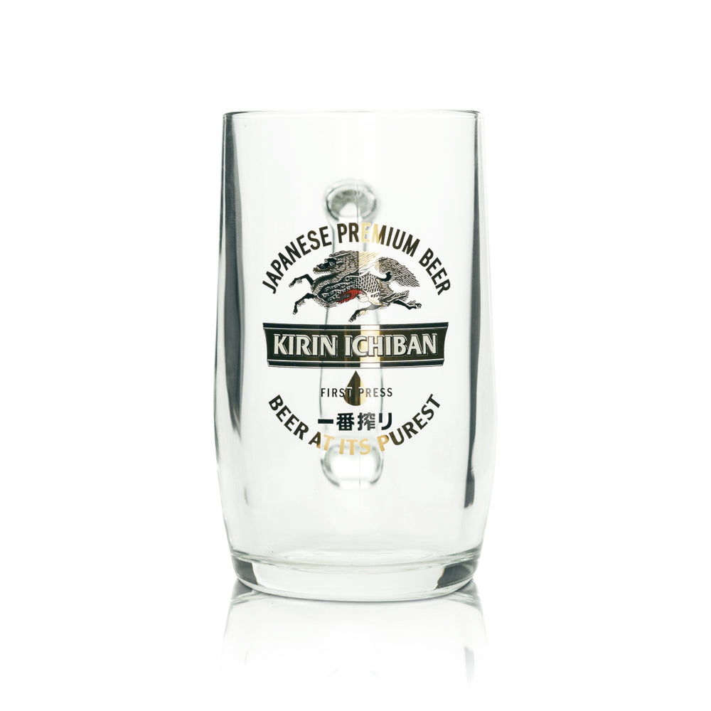 Bicchiere da birra Kirin Ichiban 0,5 l, boccale giapponese, bicchieri da birra con manico, da collezione