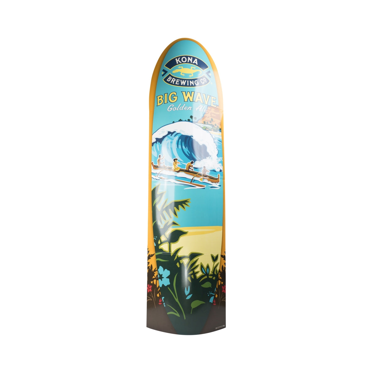 Espositore per birra Kona 1,85x0,56 m a forma di tavola da surf in cartone "Beach" Espositore per tavole da surf – Vista 3