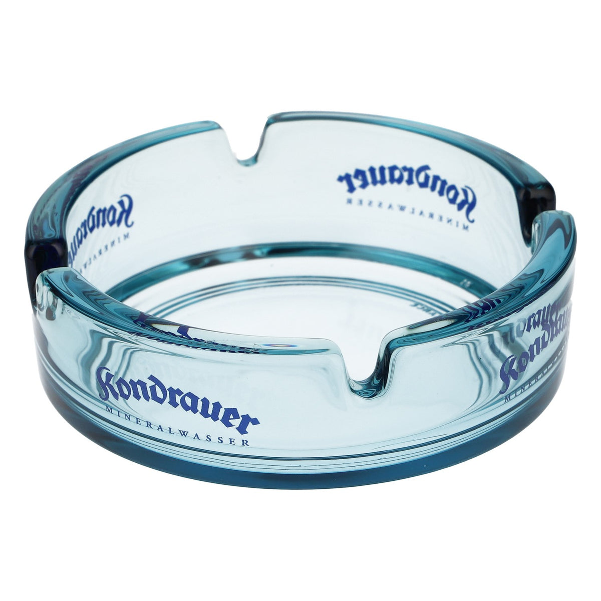 Kondrauer Wasser Posacenere in vetro azzurro, design retrò da bar – Vista 2